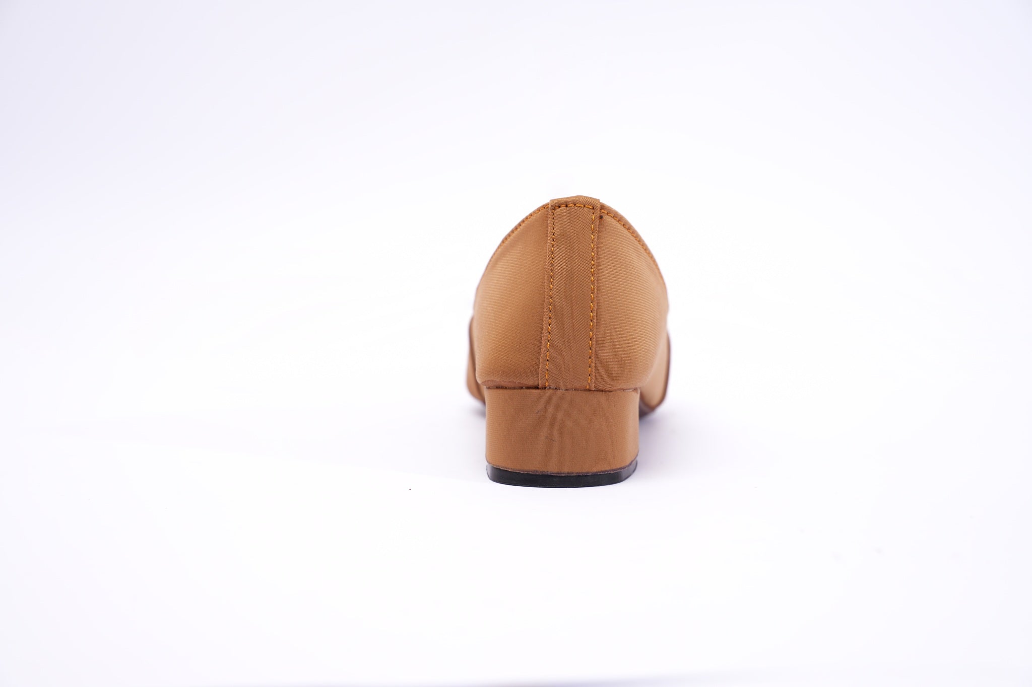 Caramel Star Buckle Block Heel Loafers