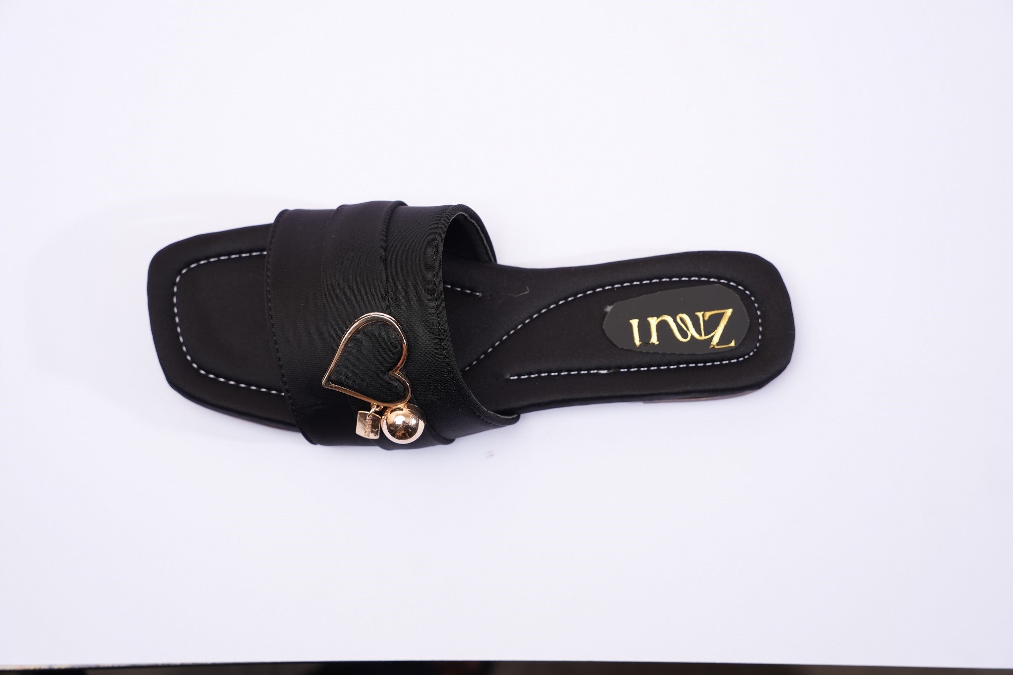ZMRI Heart Charm Black Slide
