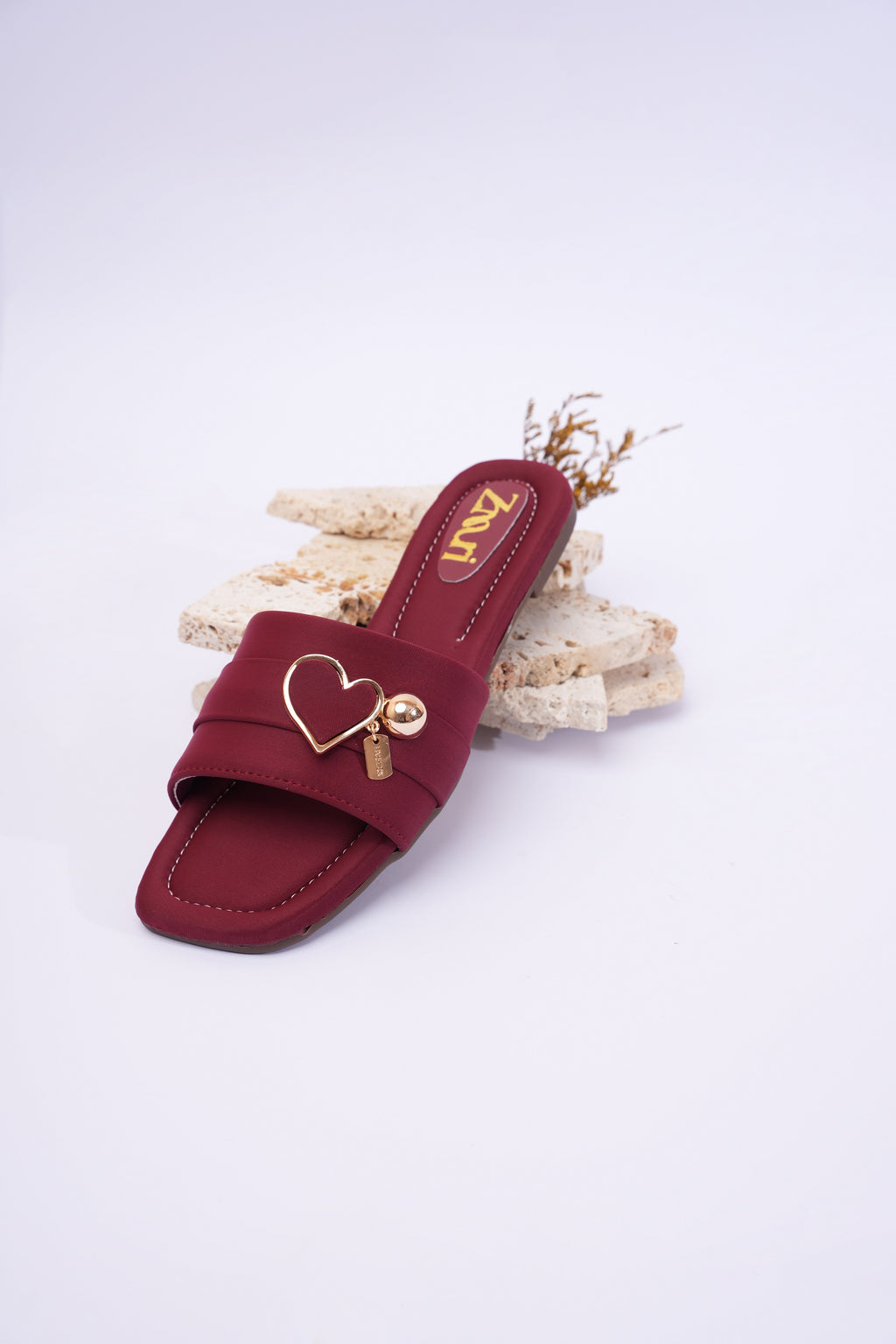ZMRI Heart Charm Maroon Slide