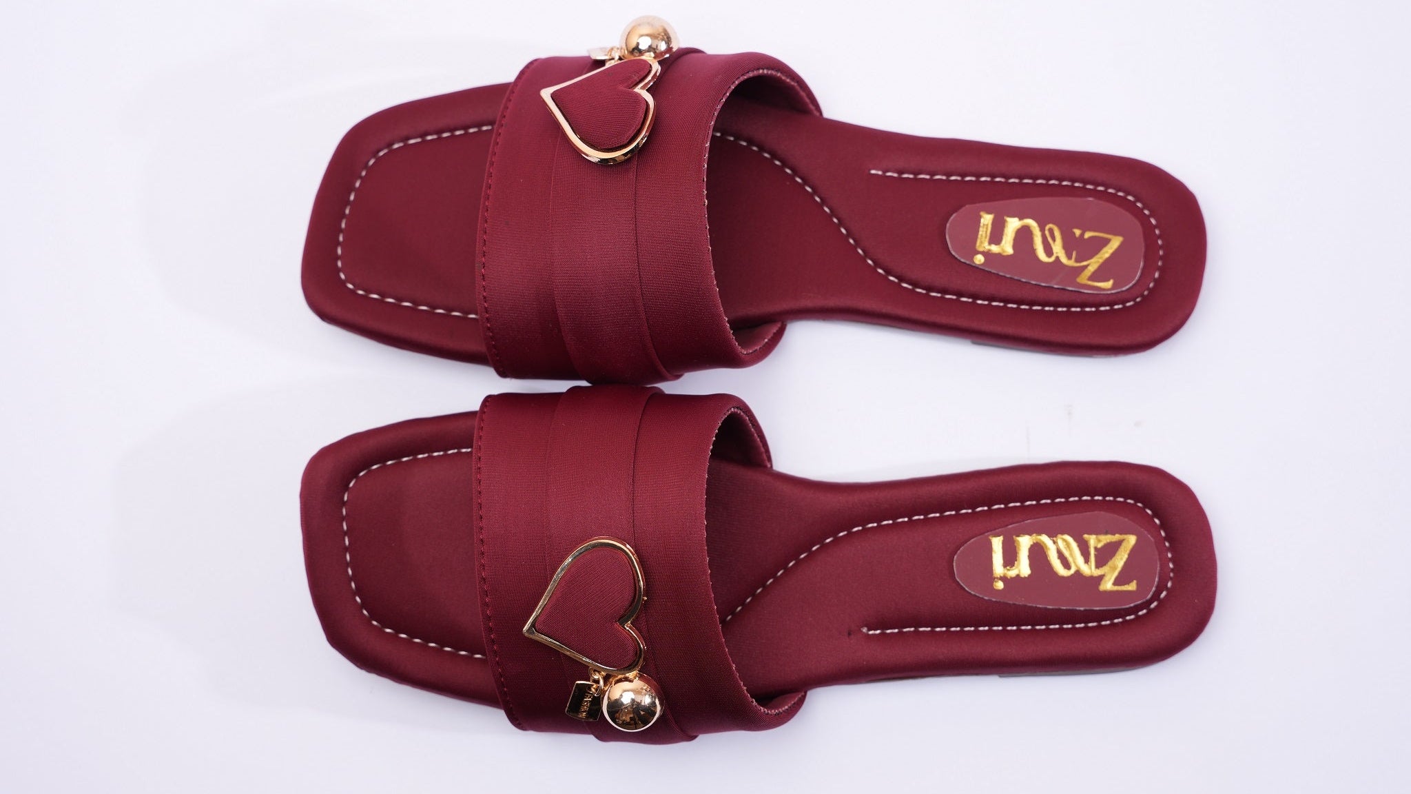 ZMRI Heart Charm Maroon Slide