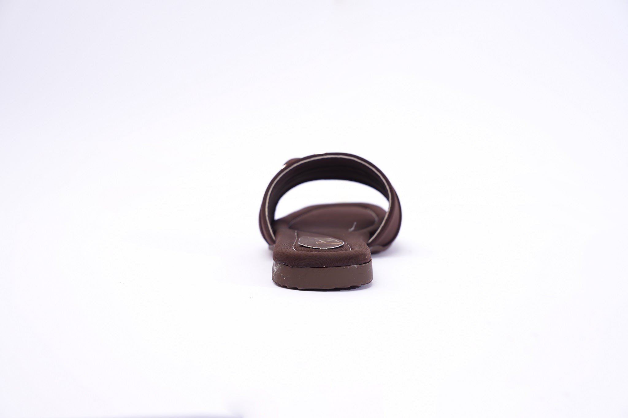 ZMRI Gold Buckle Brown Slide