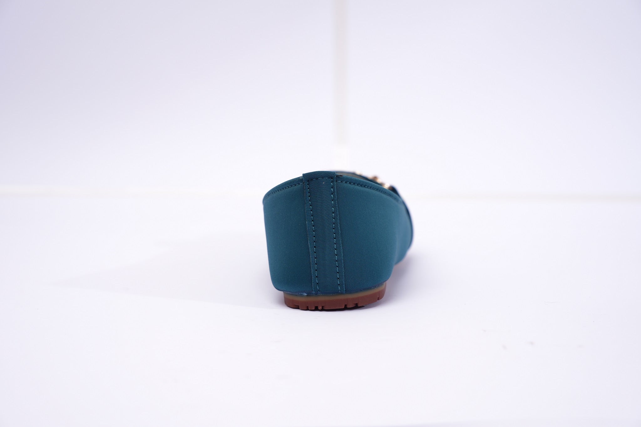 Teal Fleur Crystal Link Loafers