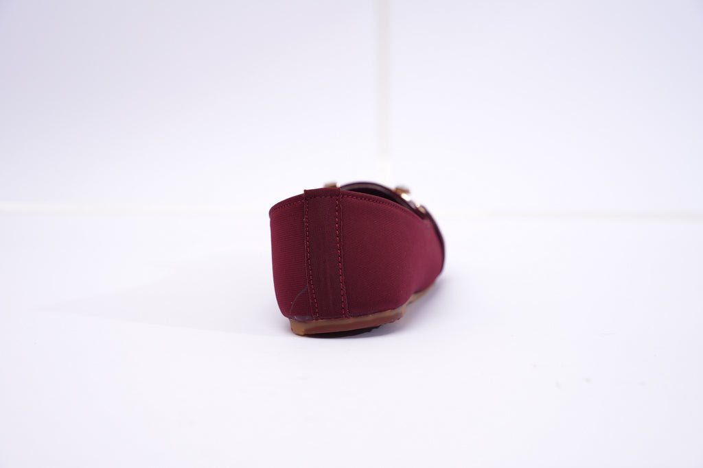 Burgundy Aurelia Crystal Bar Loafers
