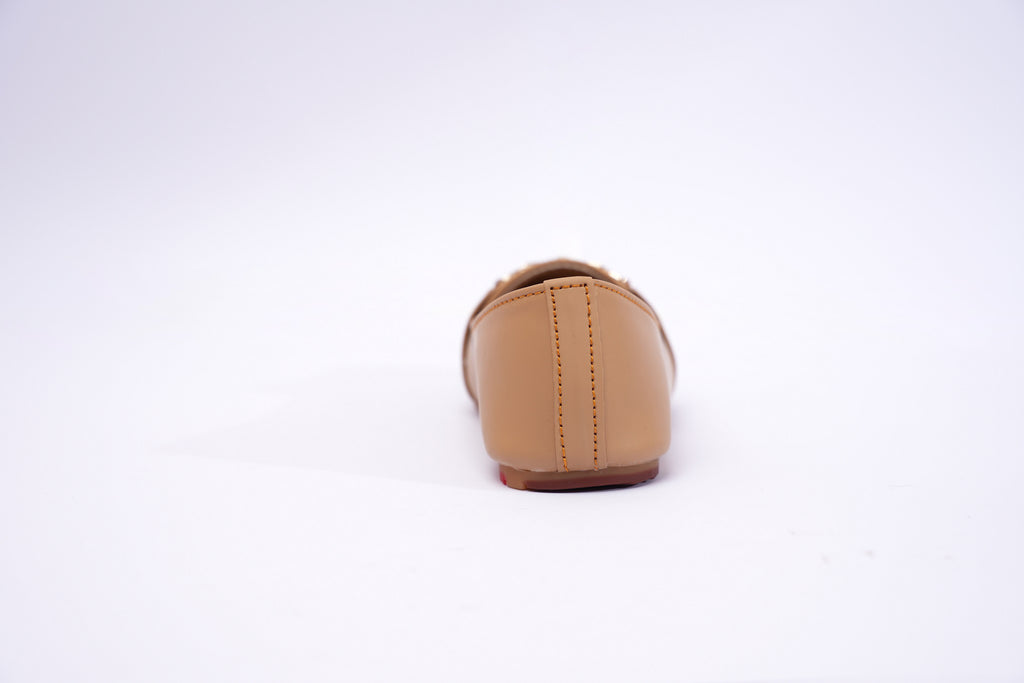 Camel Brown Celeste Crystal Link Loafers