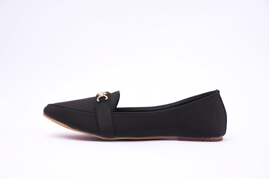 Black Celeste Crystal Link Loafers