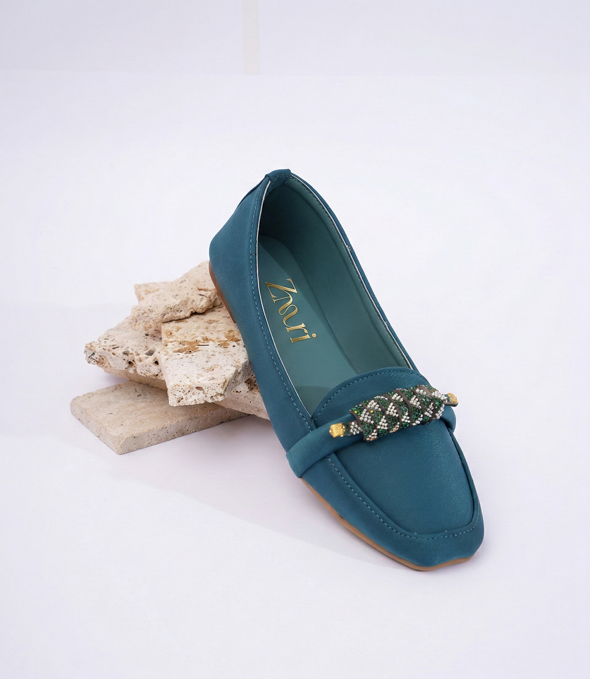 Elegant Teal Women’s Loafers