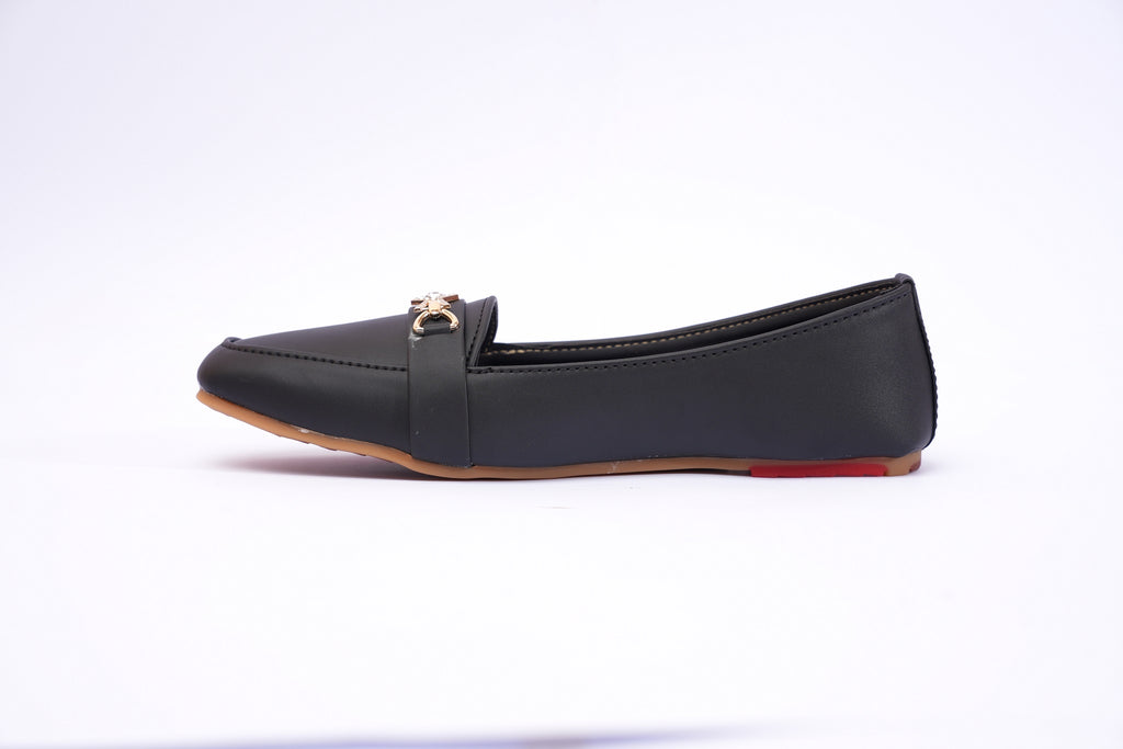 Black Aurelia Crystal Link Loafers