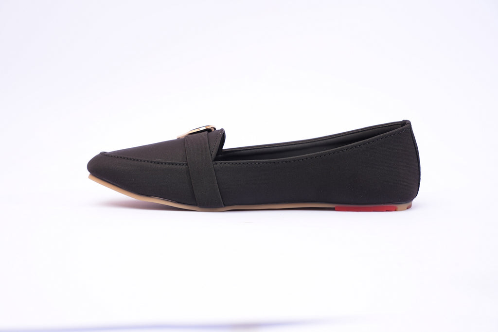 Black Amora Heart Charm Loafers
