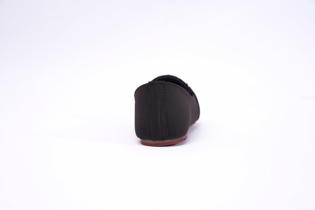 Black Amora Heart Charm Loafers