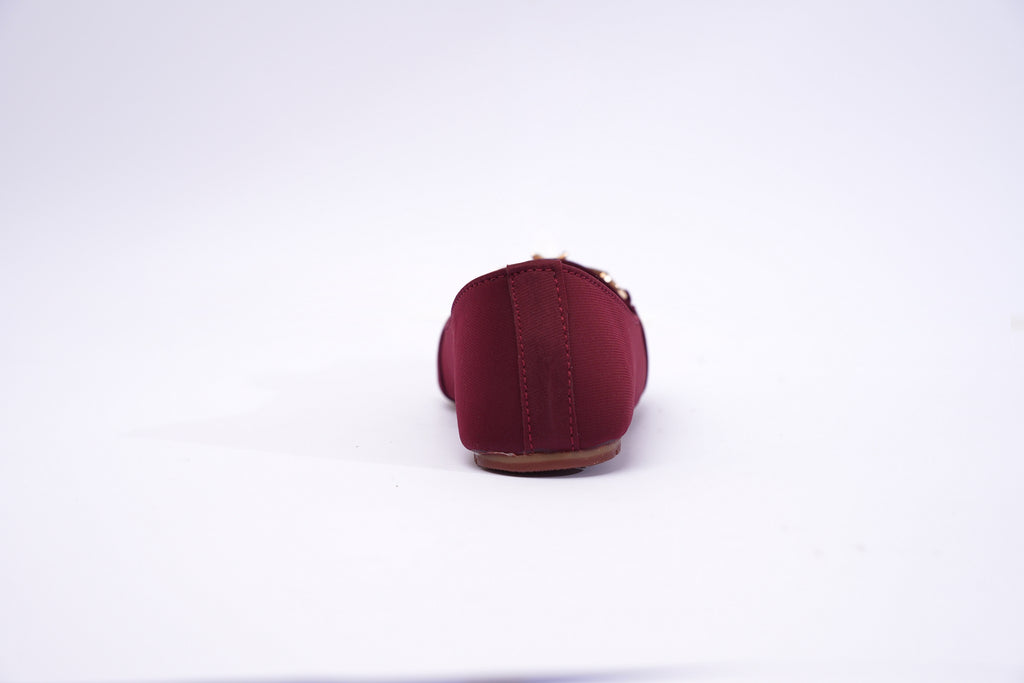 Burgundy Butterfly Chain Loafers