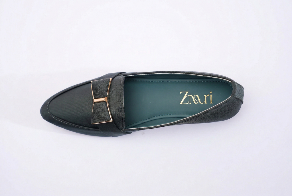 Emerald Block Heel Loafers for Women