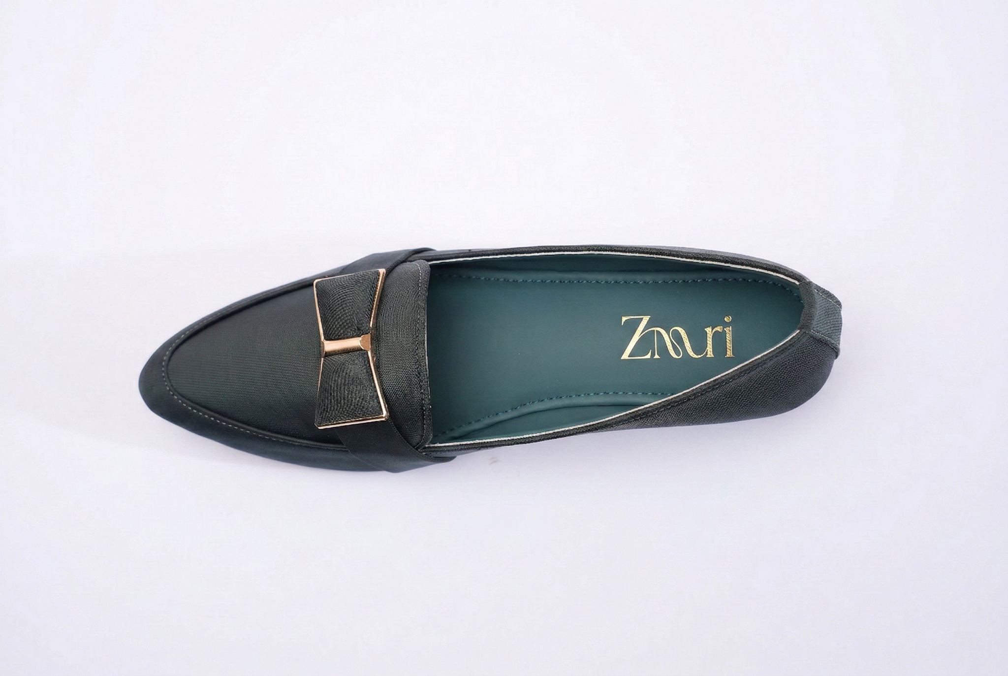Emerald Block Heel Loafers for Women