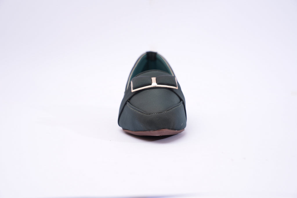 Emerald Block Heel Loafers for Women