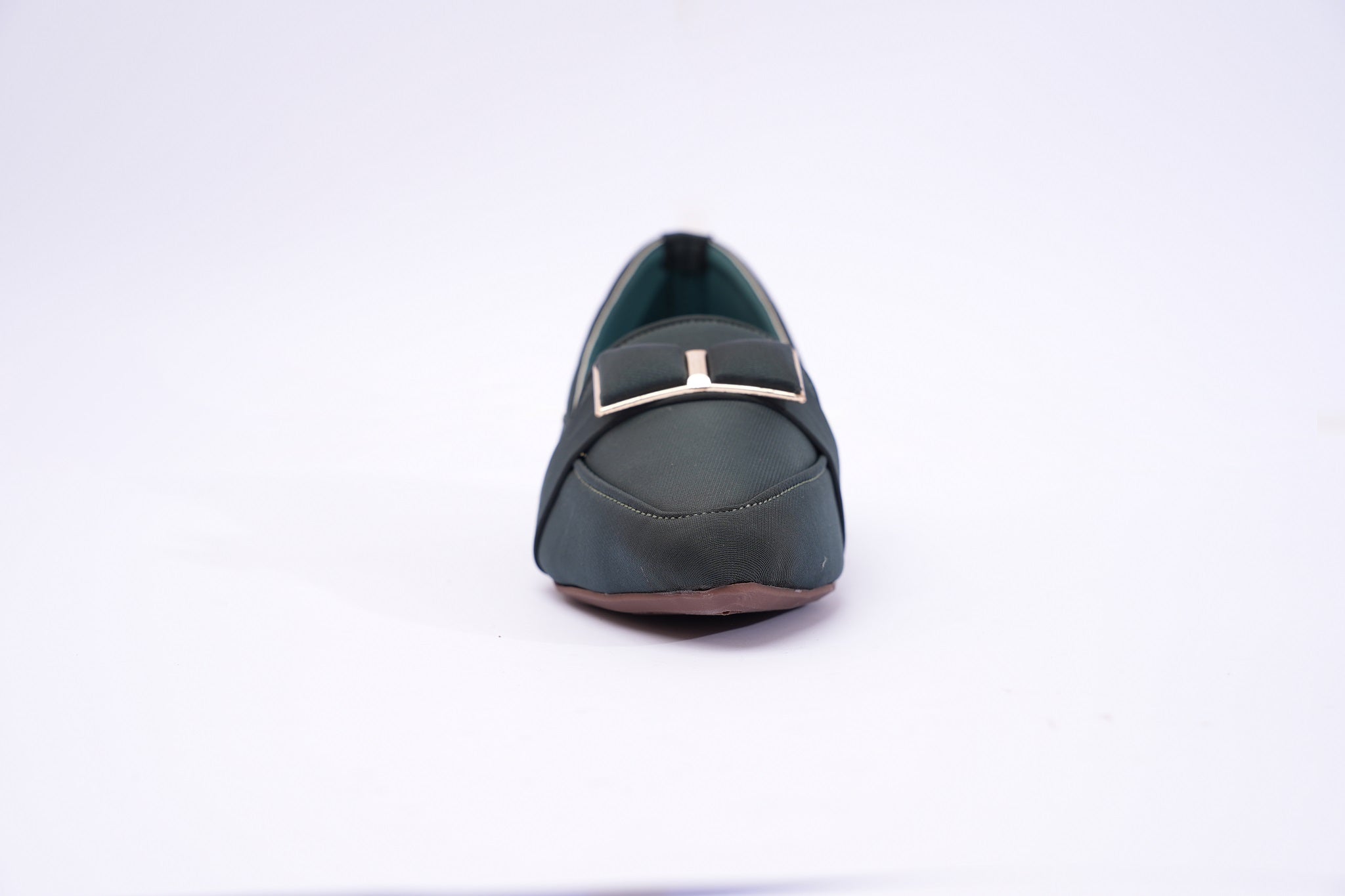 Emerald Block Heel Loafers for Women