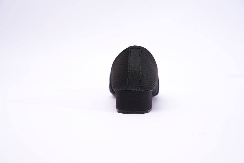 Black Royale Crystal Block Heel Loafers