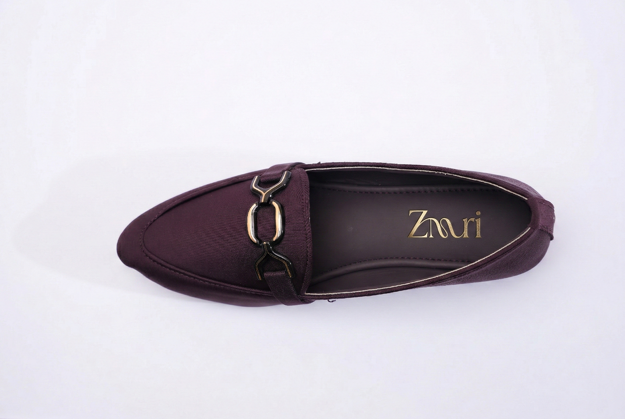 Burgundy Signature Chain Block Heel Loafers