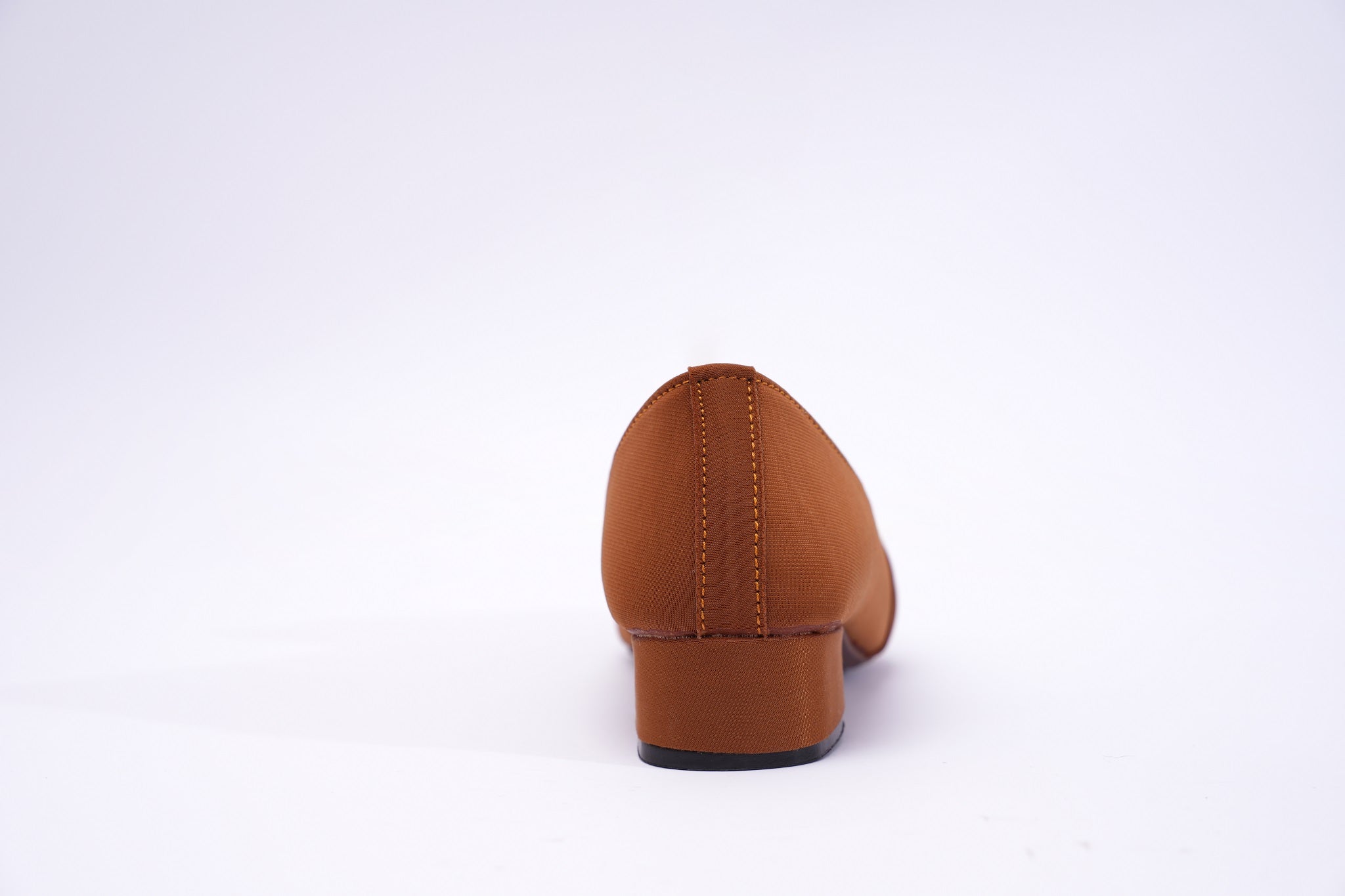 Caramel Crystal Knot Block Heel Loafers