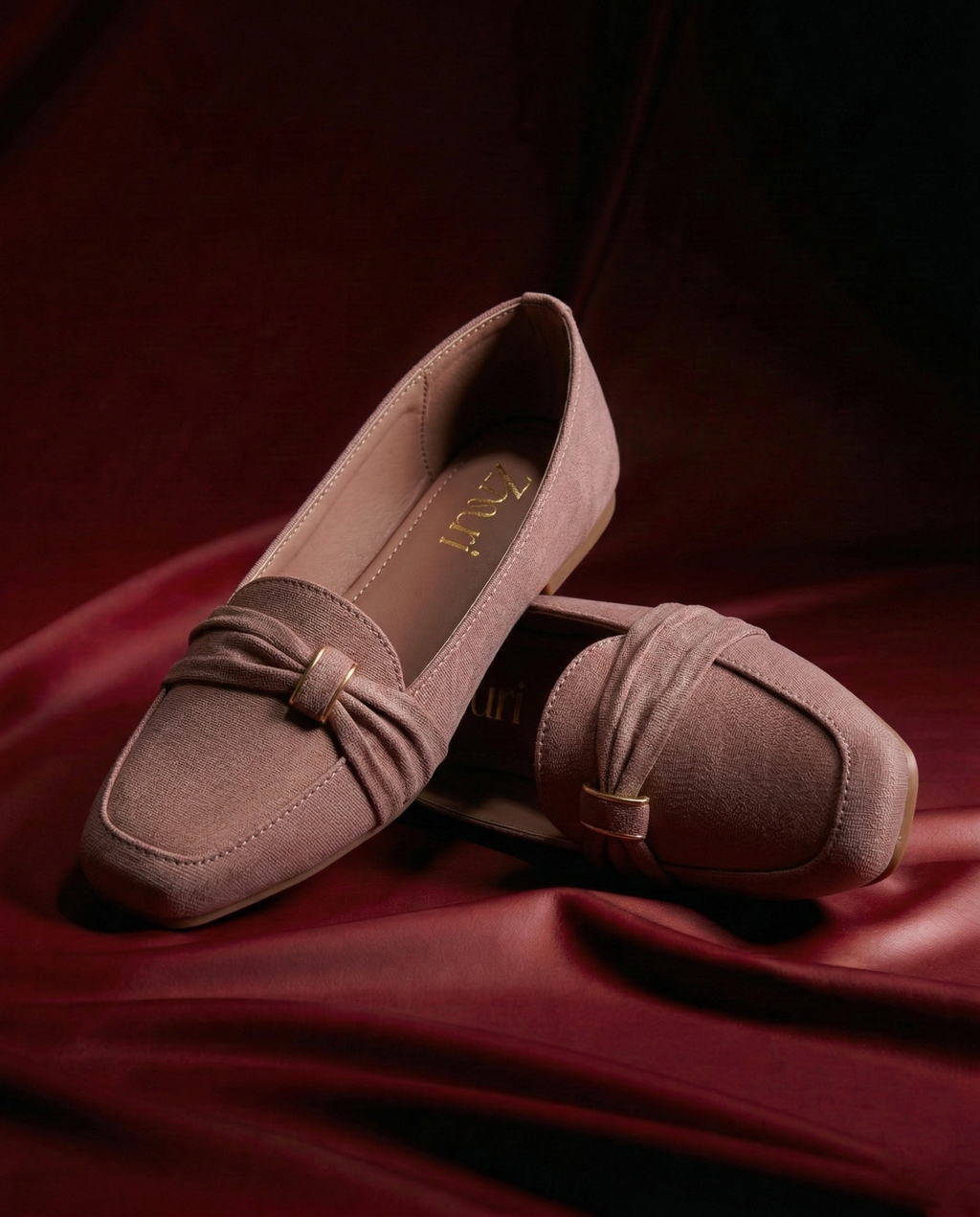 Blush Monarch Knot Loafers