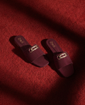 ZMRI Heart Charm Maroon Flats