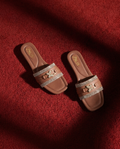 ZMRI Crystal Butterfly Nude Slide