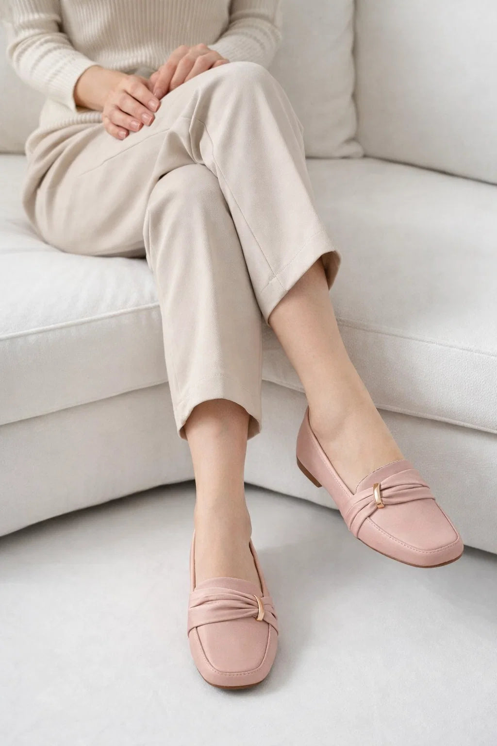 Blush Pink Loafers for Women – Lightweight, Comfortable & Stylish